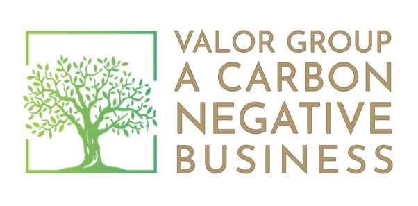 Valor Group Carbon Negative Business Logo in Transparent background